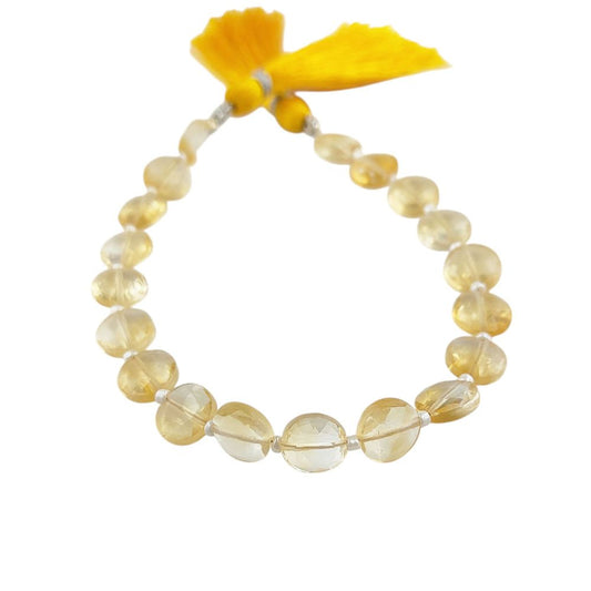 High-Quality Citrine Coin Beads