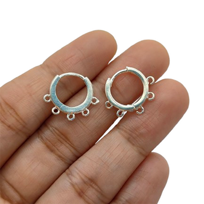 Gold & Silver Plated Hoop Earrings for Jewelry Crafting Multi-Loop Metal Findings, DIY Earring Supplies – Selling Per Pair