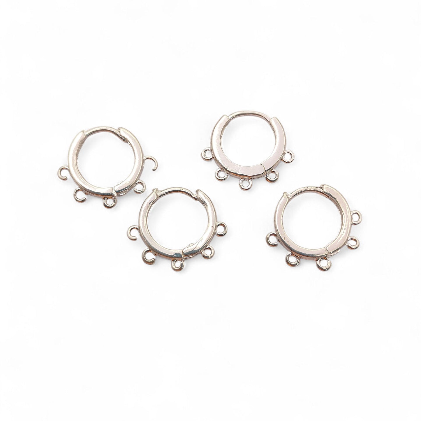 Gold & Silver Plated Hoop Earrings for Jewelry Crafting Multi-Loop Metal Findings, DIY Earring Supplies – Selling Per Pair