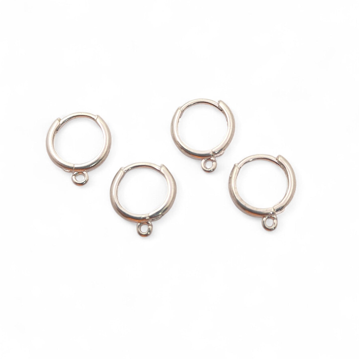 DIY Earring Making Supplies Gold & Silver Plated Single Loop Round Hoop Earrings, Metal Findings for Jewelry Crafting- Selling Per Piece