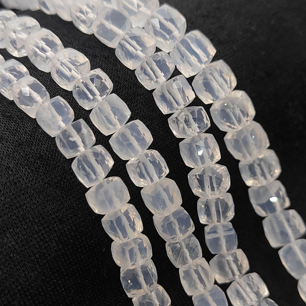 Ice Quartz Crystal Gemstone Beads, Clear Sparkling Beads for DIY Jewelry Making, Bracelets & Necklaces – Selling Per Strand