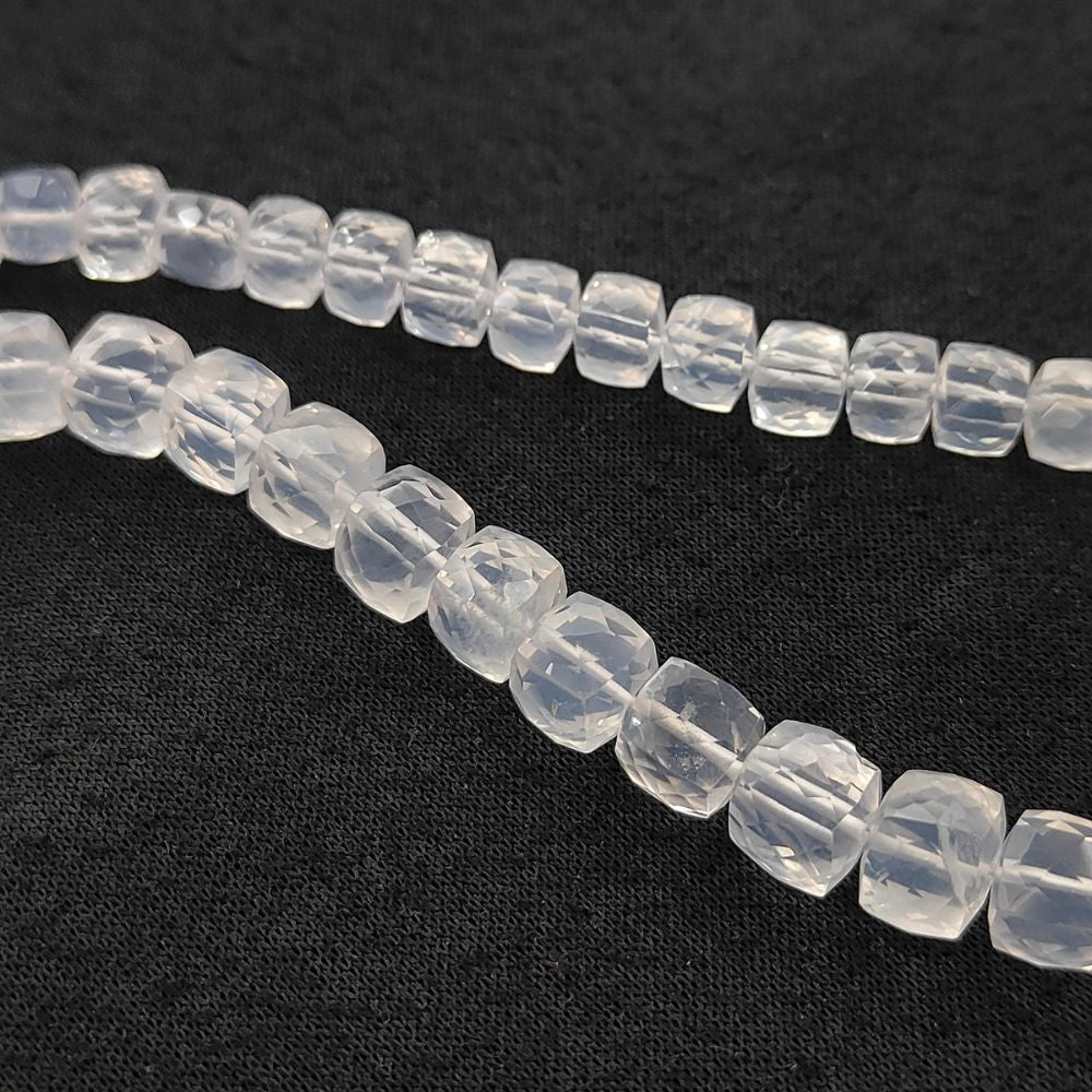 Ice Quartz Crystal Gemstone Beads, Clear Sparkling Beads for DIY Jewelry Making, Bracelets & Necklaces – Selling Per Strand