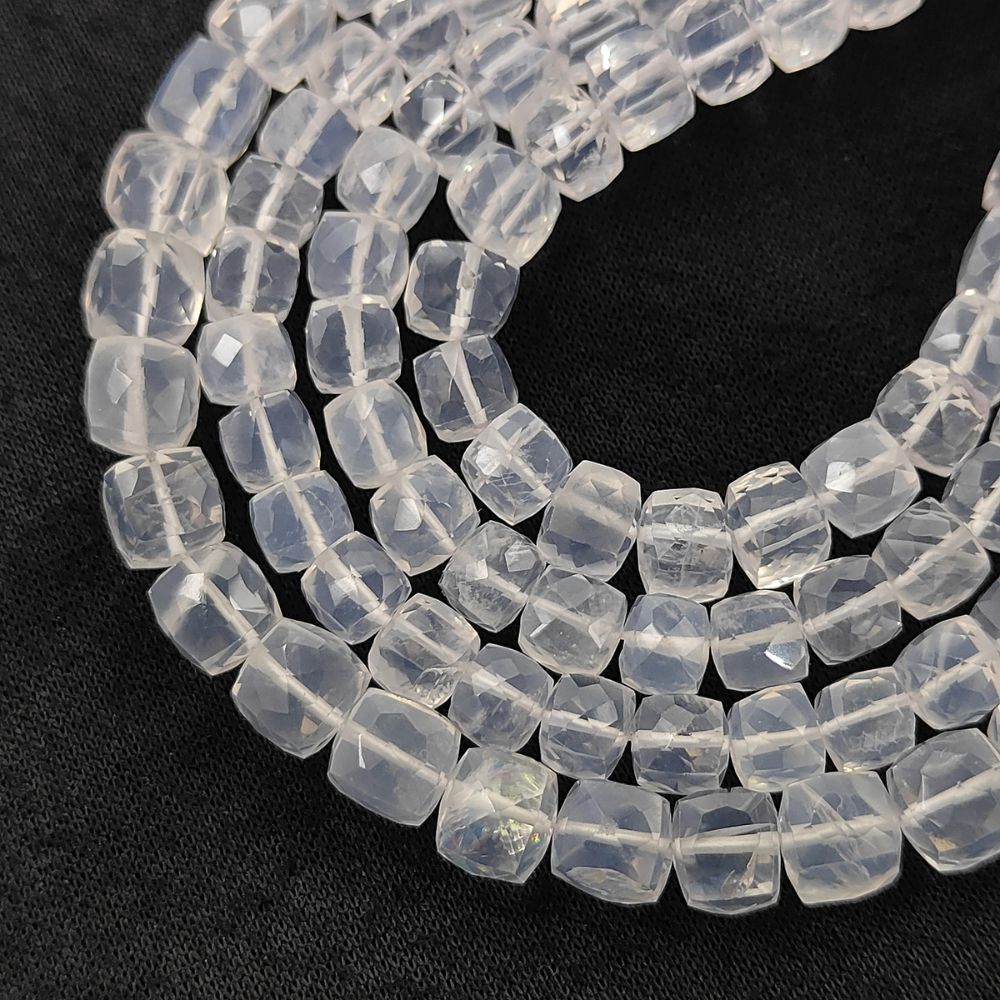Ice Quartz Crystal Gemstone Beads, Clear Sparkling Beads for DIY Jewelry Making, Bracelets & Necklaces – Selling Per Strand