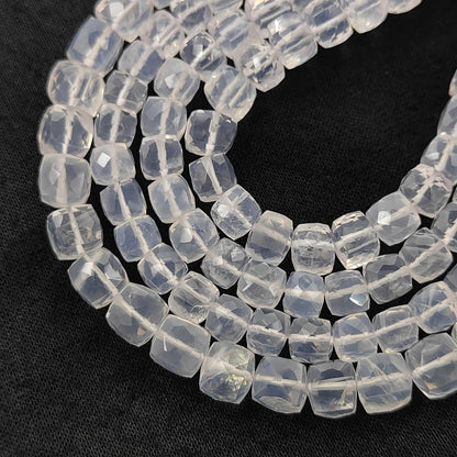 Ice Quartz Crystal Gemstone Beads, Clear Sparkling Beads for DIY Jewelry Making, Bracelets & Necklaces – Selling Per Strand