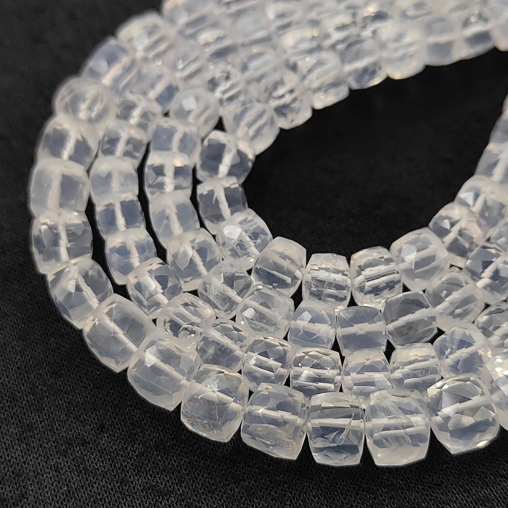 Ice Quartz Crystal Gemstone Beads, Clear Sparkling Beads for DIY Jewelry Making, Bracelets & Necklaces – Selling Per Strand