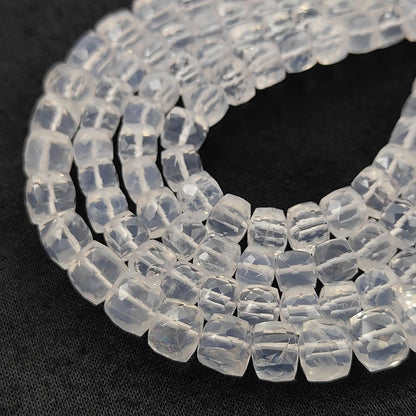 Ice Quartz Crystal Gemstone Beads, Clear Sparkling Beads for DIY Jewelry Making, Bracelets & Necklaces – Selling Per Strand