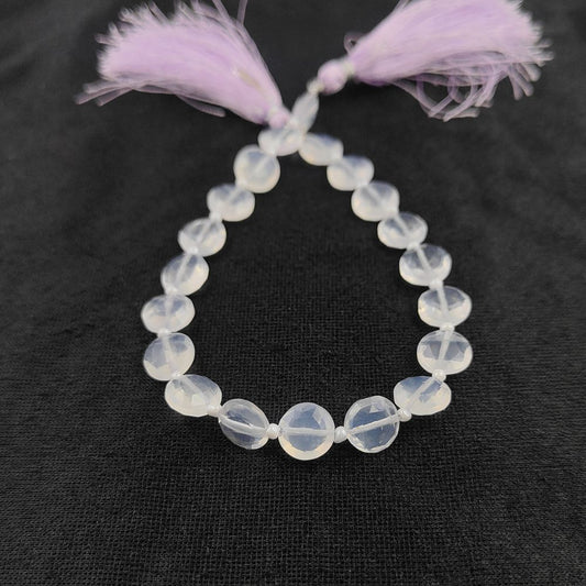 Ice Quartz Coin Shape Gemstone Beads