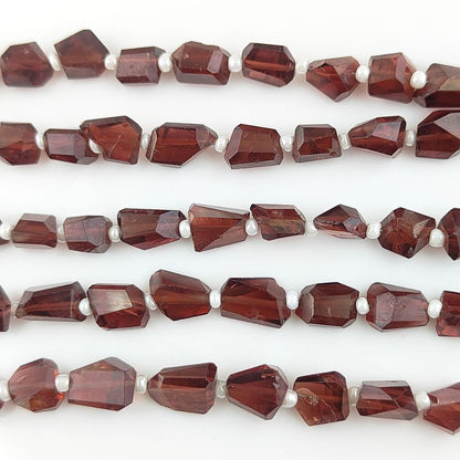 January Birthstone Garnet Beads 5-12mm Natural Nugget Gemstones for Necklaces & Earrings