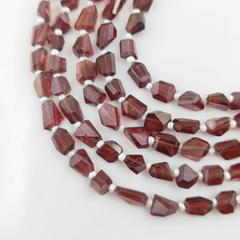 January Birthstone Garnet Beads 5-12mm Natural Nugget Gemstones for Necklaces & Earrings