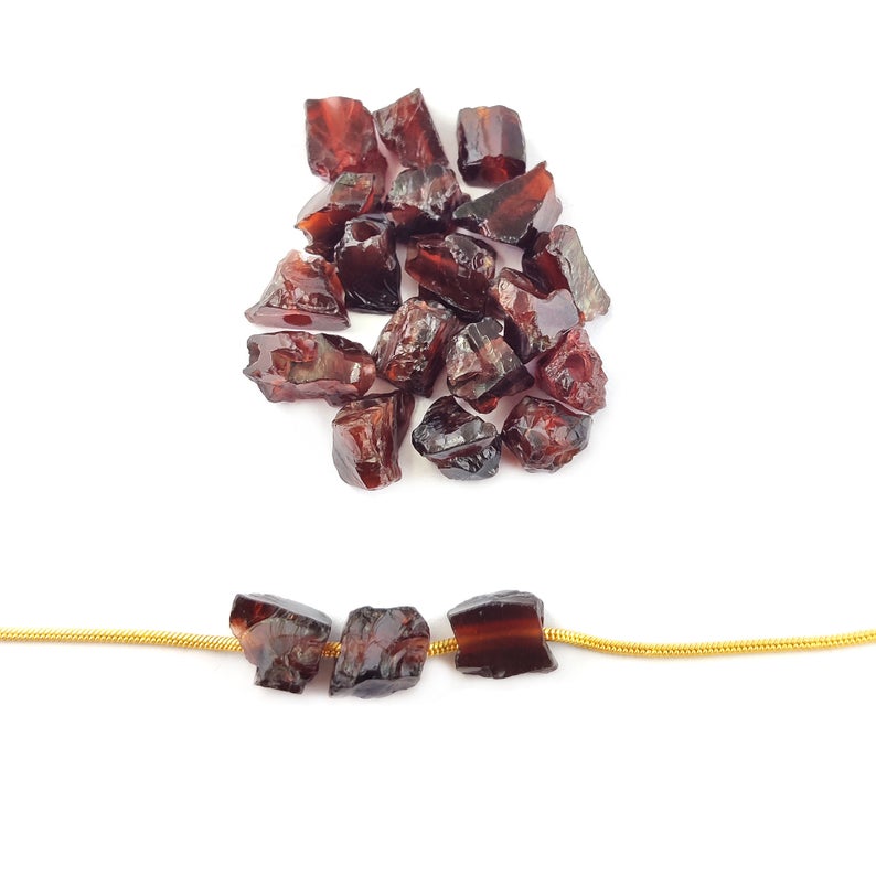 January Birthstone Garnet Gemstones 3mm Drilled Beads for DIY Jewelry & Gifts