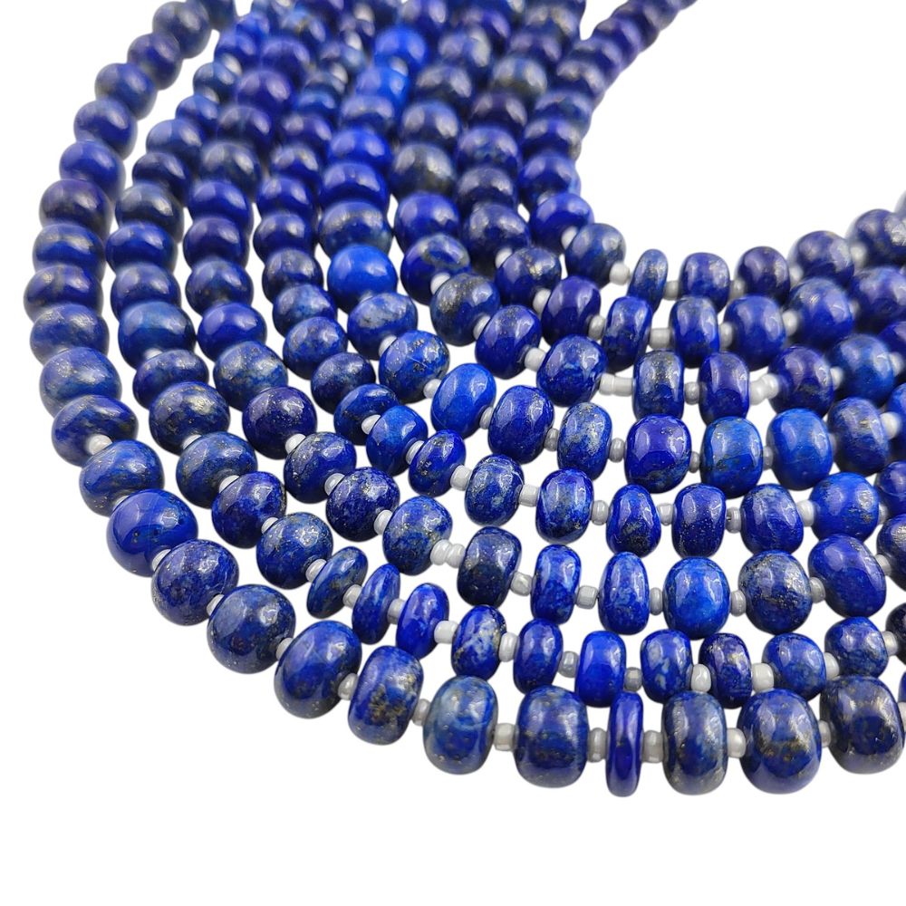 Lapis Lazuli Rondelle Beads – Premium Deep Blue Elegance