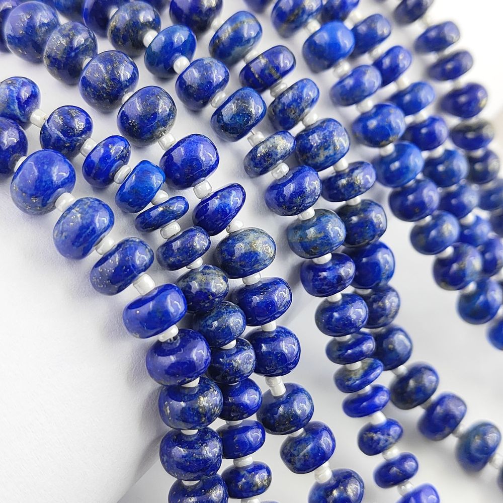 Lapis Lazuli Rondelle Beads Premium Deep Blue Gemstones