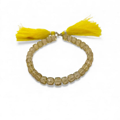 Lemon Quartz Natural Gemstone Beads for Handmade Jewelry, Faceted Yellow Beads for Bracelets & Necklaces – Selling Per Strand