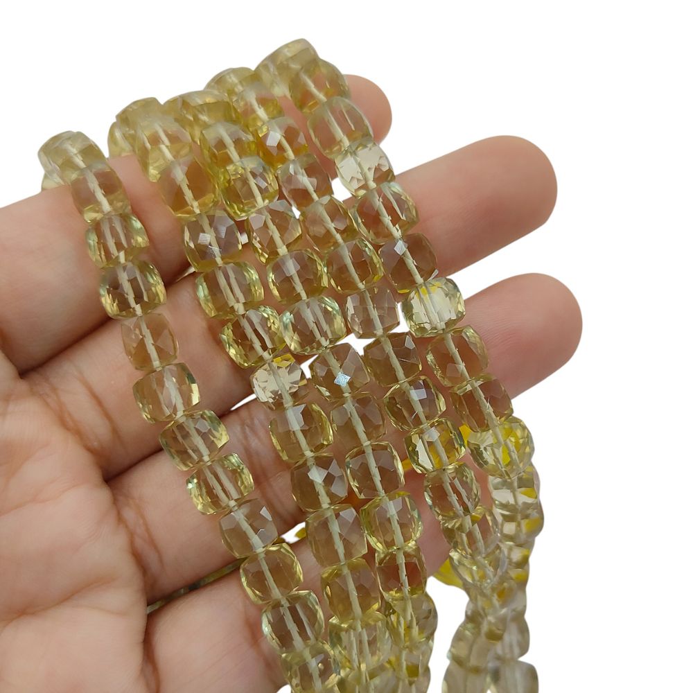 Lemon Quartz Natural Gemstone Beads for Handmade Jewelry, Faceted Yellow Beads for Bracelets & Necklaces – Selling Per Strand