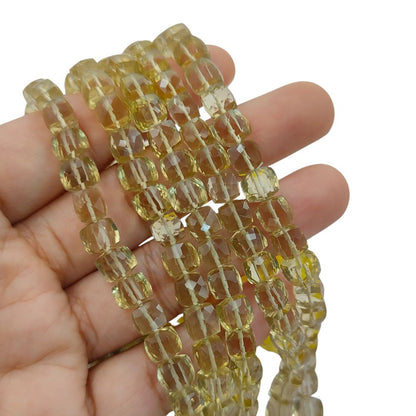 Lemon Quartz Natural Gemstone Beads for Handmade Jewelry, Faceted Yellow Beads for Bracelets & Necklaces – Selling Per Strand