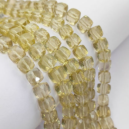 Lemon Quartz Natural Gemstone Beads for Handmade Jewelry, Faceted Yellow Beads for Bracelets & Necklaces – Selling Per Strand