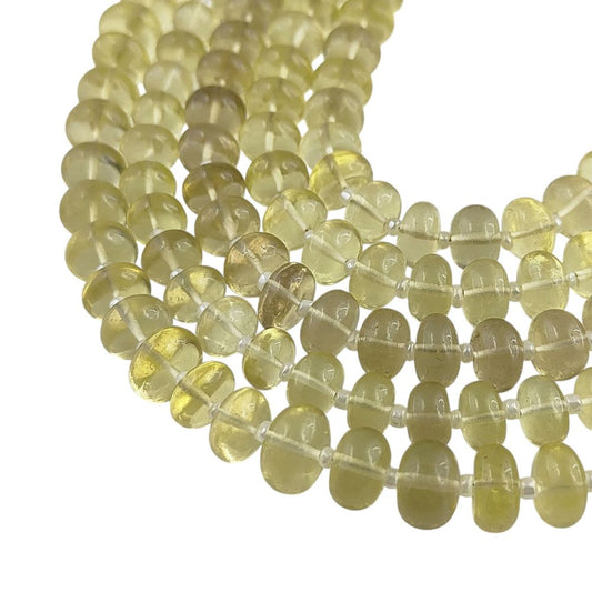 Lemon Quartz Rondelle Beads – Vibrant & High-Quality