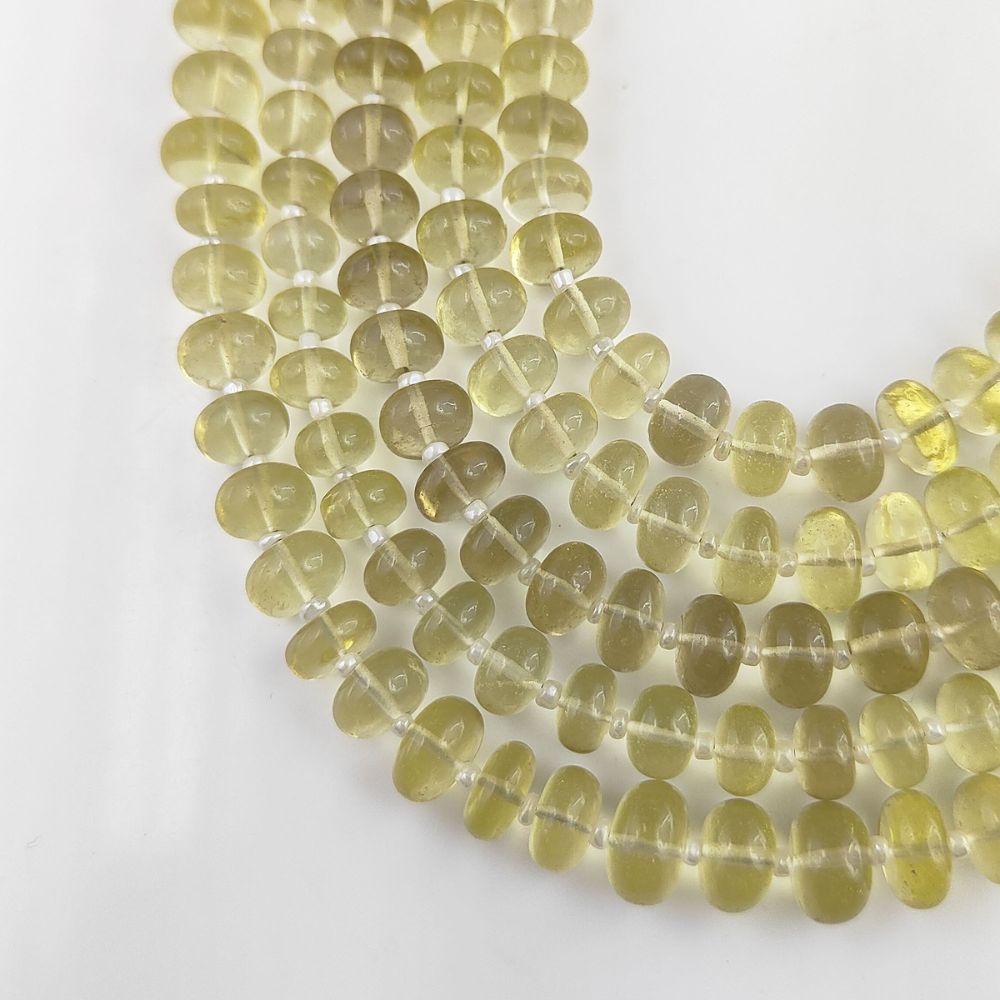 Lemon Quartz Rondelle Beads High-Quality Jewelry Supply