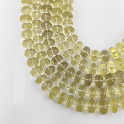Lemon Quartz Rondelle Beads High-Quality Jewelry Supply