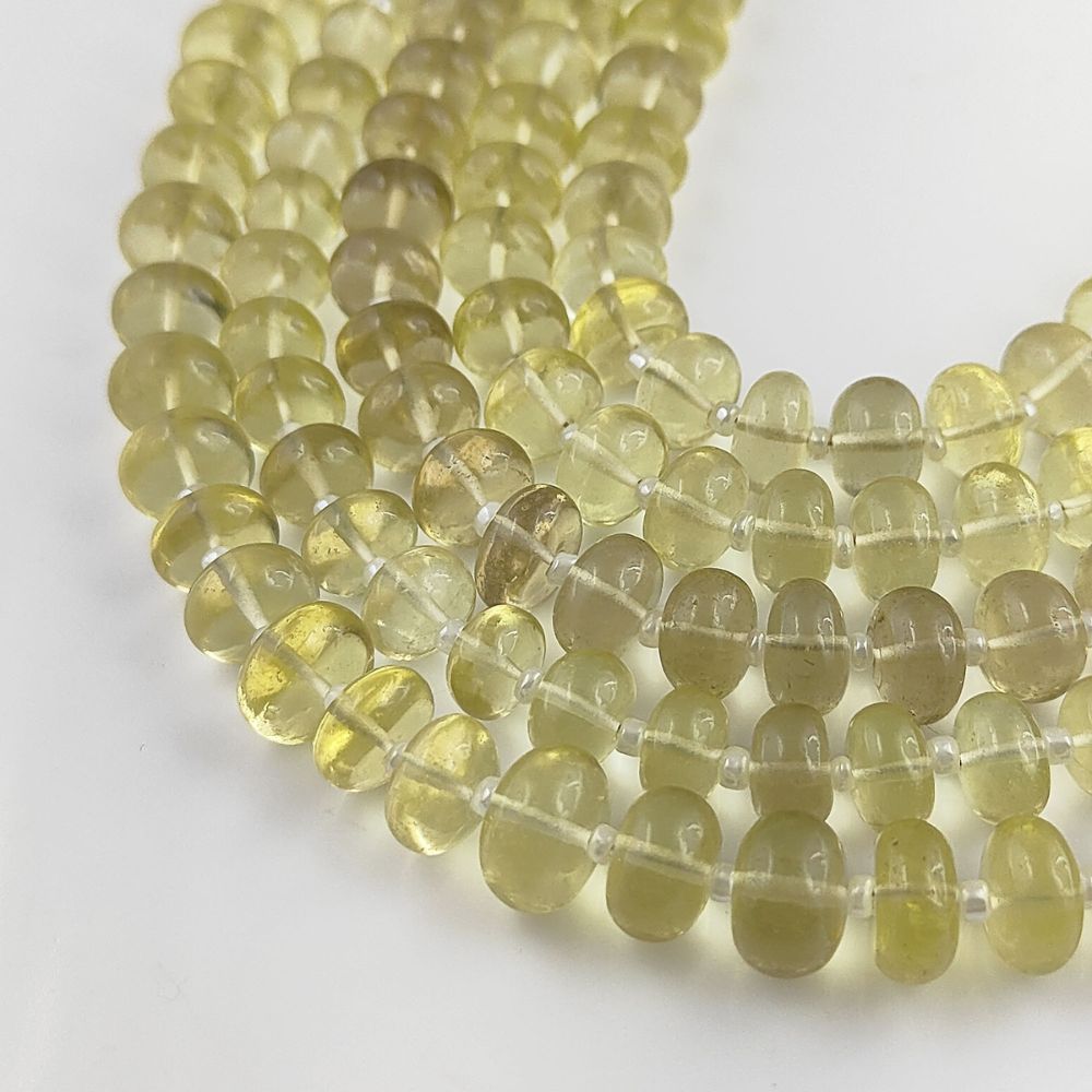 Lemon Quartz Rondelle Beads High-Quality Jewelry Supply