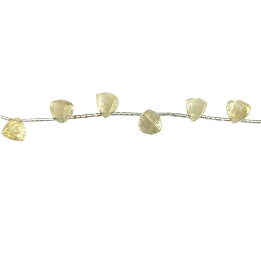 Lemon Quartz Trillion Cut Faceted Gemstone Beads For Crafting