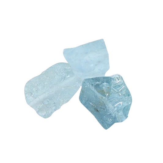 March Birthstone Natural Aquamarine 3mm Drilled Loose Gemstones for DIY