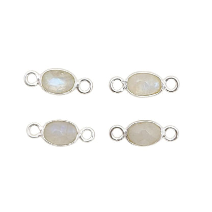 All Birthstone Gemstone Connector Charms in 925 Sterling Silver