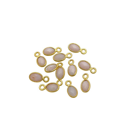 Dainty Multi-Gemstone Pendant 4x6mm Oval Charm for Her