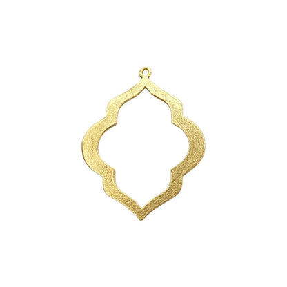 Moroccan Style Gold Plated Frame Charms, Jewelry Making Supplies for Earrings, Necklaces & DIY Pendants