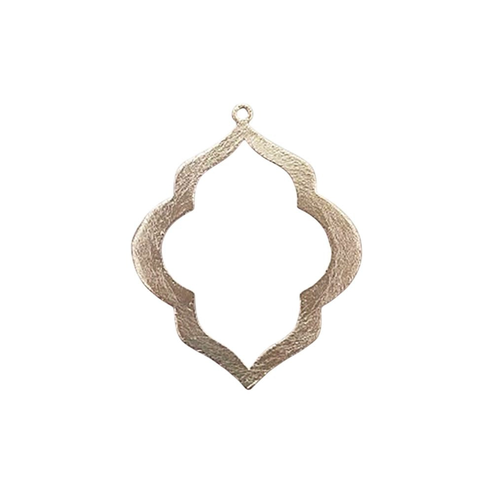 Moroccan Style Gold Plated Frame Charms, Jewelry Making Supplies for Earrings, Necklaces & DIY Pendants