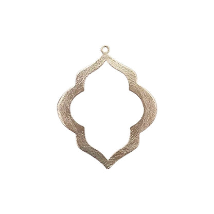 Moroccan Style Gold Plated Frame Charms, Jewelry Making Supplies for Earrings, Necklaces & DIY Pendants