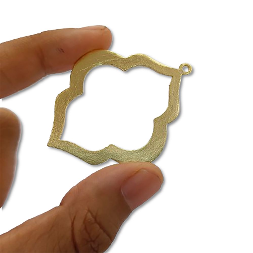 Moroccan Style Gold Plated Frame Charms, Jewelry Making Supplies for Earrings, Necklaces & DIY Pendants