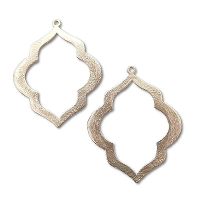 Moroccan Style Gold Plated Frame Charms, Jewelry Making Supplies for Earrings, Necklaces & DIY Pendants