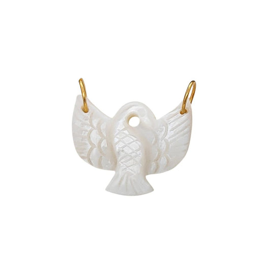 Natural Crystal Eagle Pendant Carved Gemstone Bird Charm Gold Plated 925 Silver Connector Eagle Totem Spiritual Animal Amulet Jewelry DIY Supply