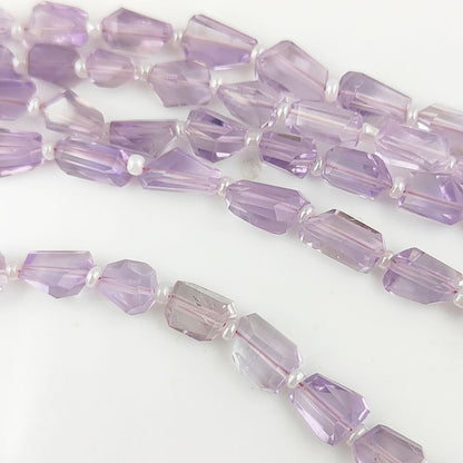 Natural Pink Amethyst Faceted Nugget Beads 5-12mm Unique Gemstones for Handmade Jewelry & DIY Crafts