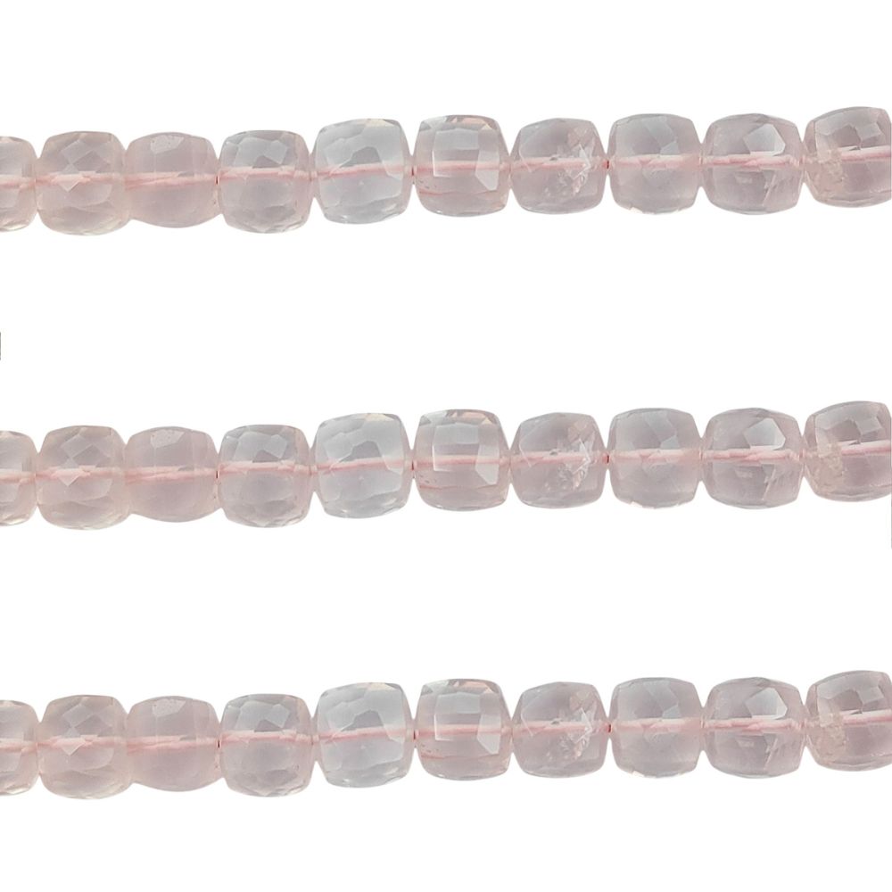 Natural Rose Quartz Gemstone Beads, Soft Pink Faceted Beads for Bracelets & Necklaces, DIY Handmade Jewelry Making – Selling Per Strand
