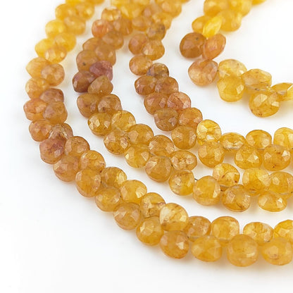 Yellow Aventurine Heart Beads – Perfect for DIY Jewelry Design