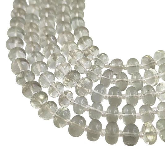 Natural Green Amethyst Rondelle Beads – Elegant & Unique