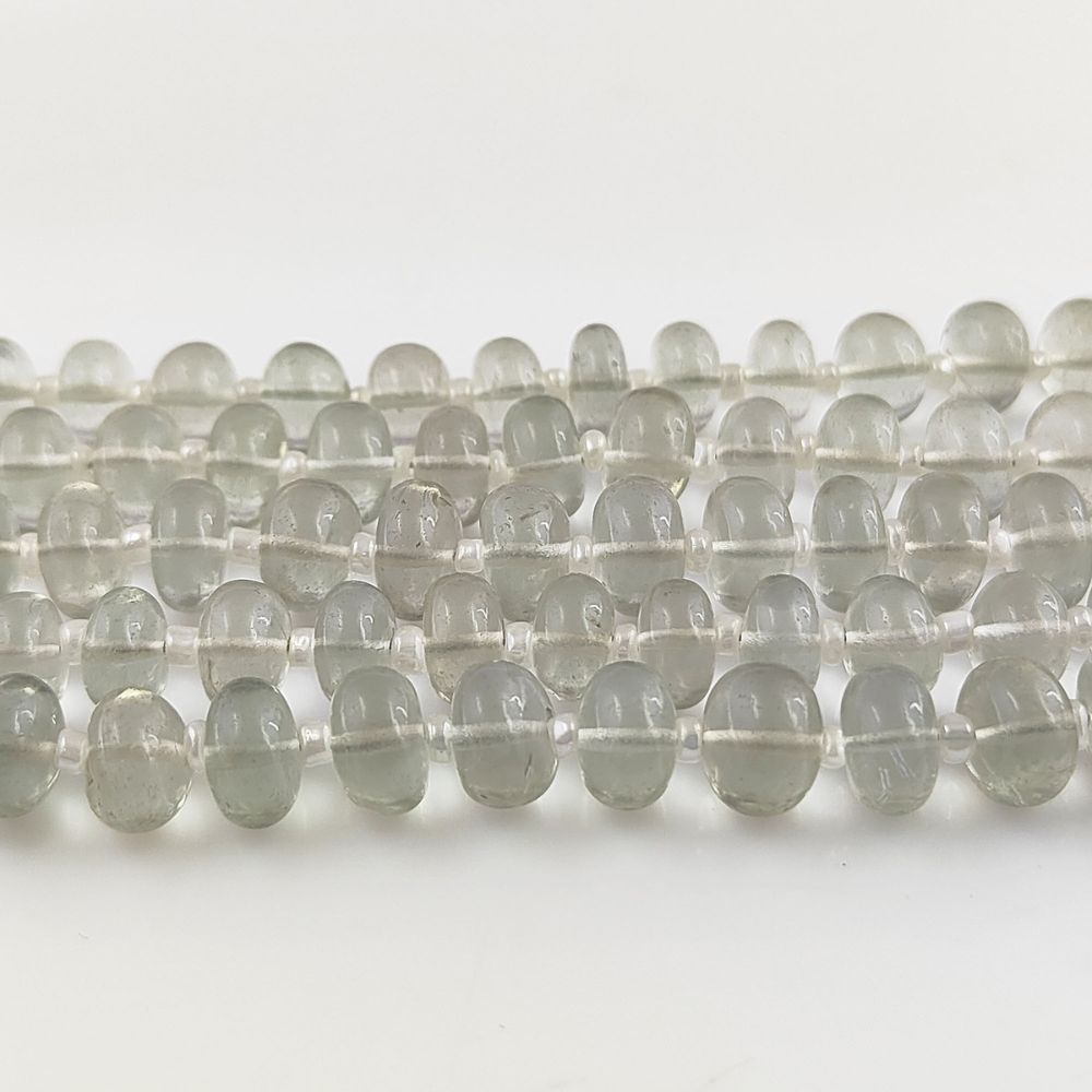 Smooth & Polished Green Amethyst Gemstone Strands