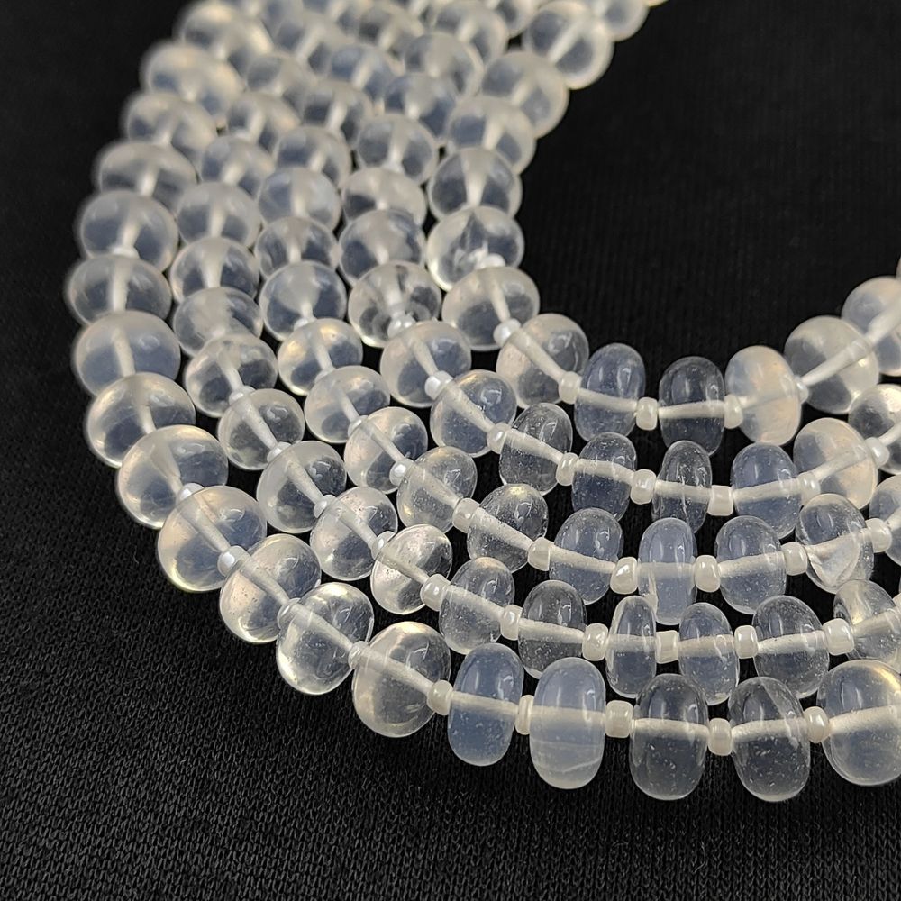 Natural Ice Quartz Beads – Pure & Crystal Clear