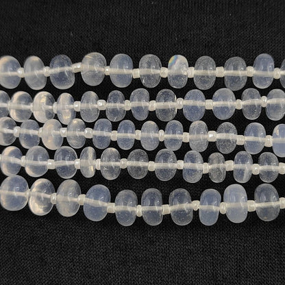 Natural Ice Quartz Beads Crystal Clear Gemstone Strand