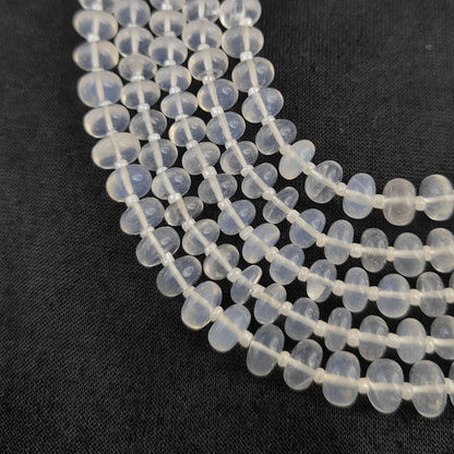 Natural Ice Quartz Beads Crystal Clear Gemstone Strand