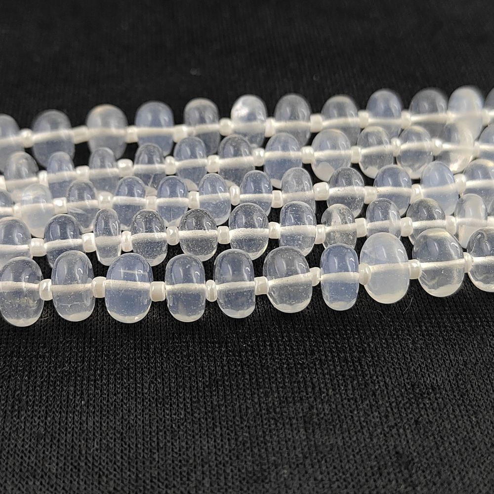 AAA-Grade Ice Quartz Gemstone Strands – Smooth & Polished