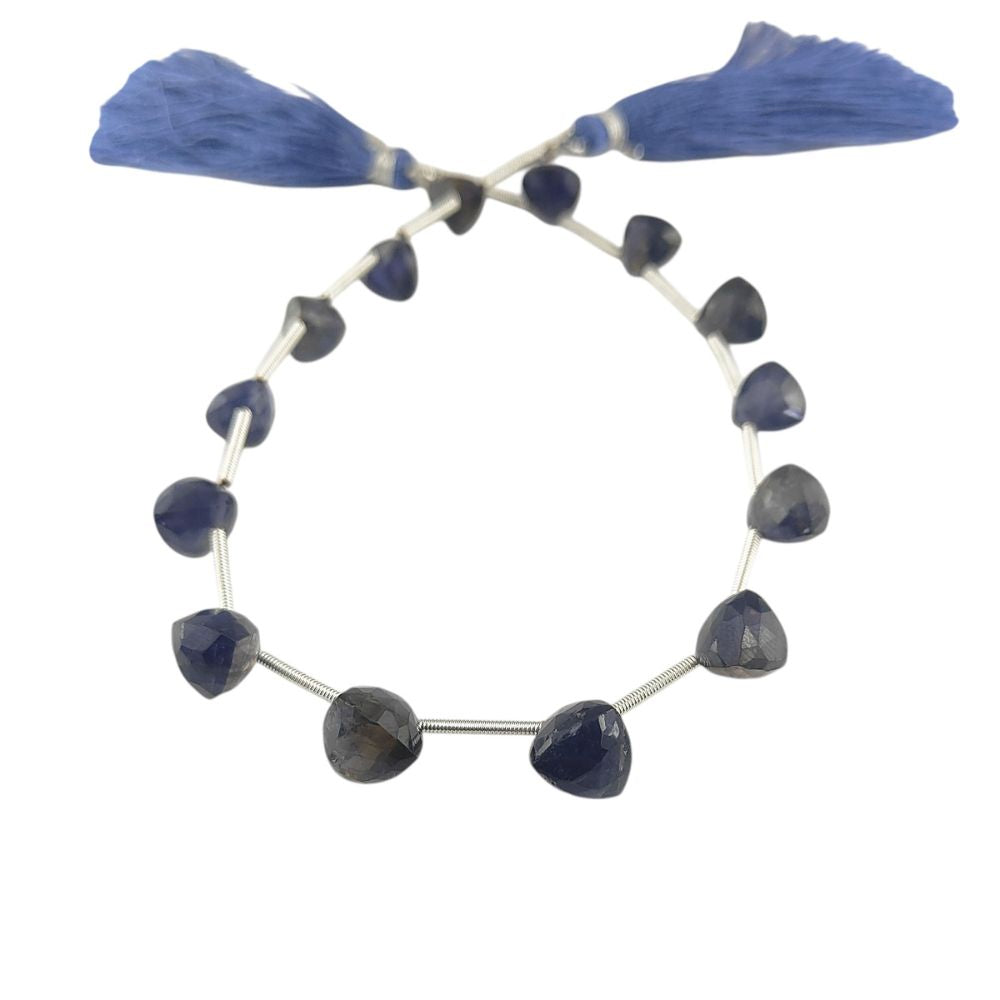 Natural Iolite Gemstone Beads – Trillion Faceted for Jewelry Making