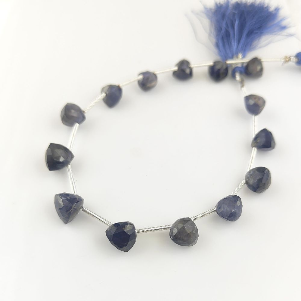 Genuine Iolite Faceted Beads – Trillion Cut Loose Stones