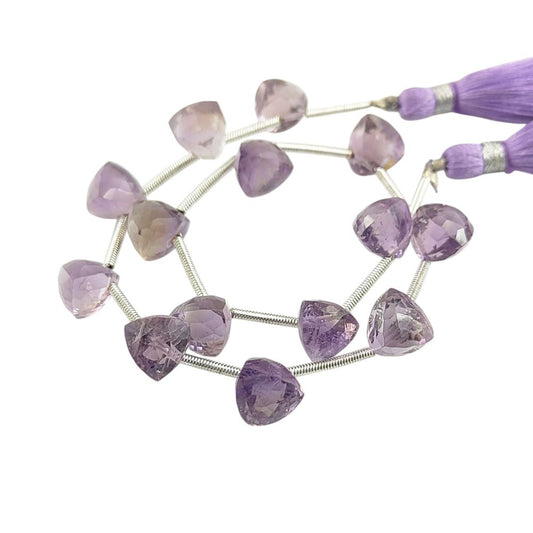 AAA Pink Amethyst Trillion Cut Beads – Faceted Loose Gemstones