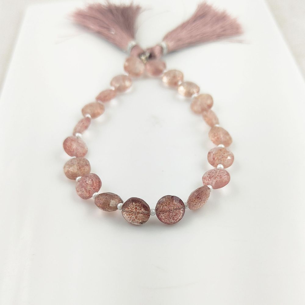 Genuine Strawberry Quartz – Soft Pink Hue with Natural Inclusions