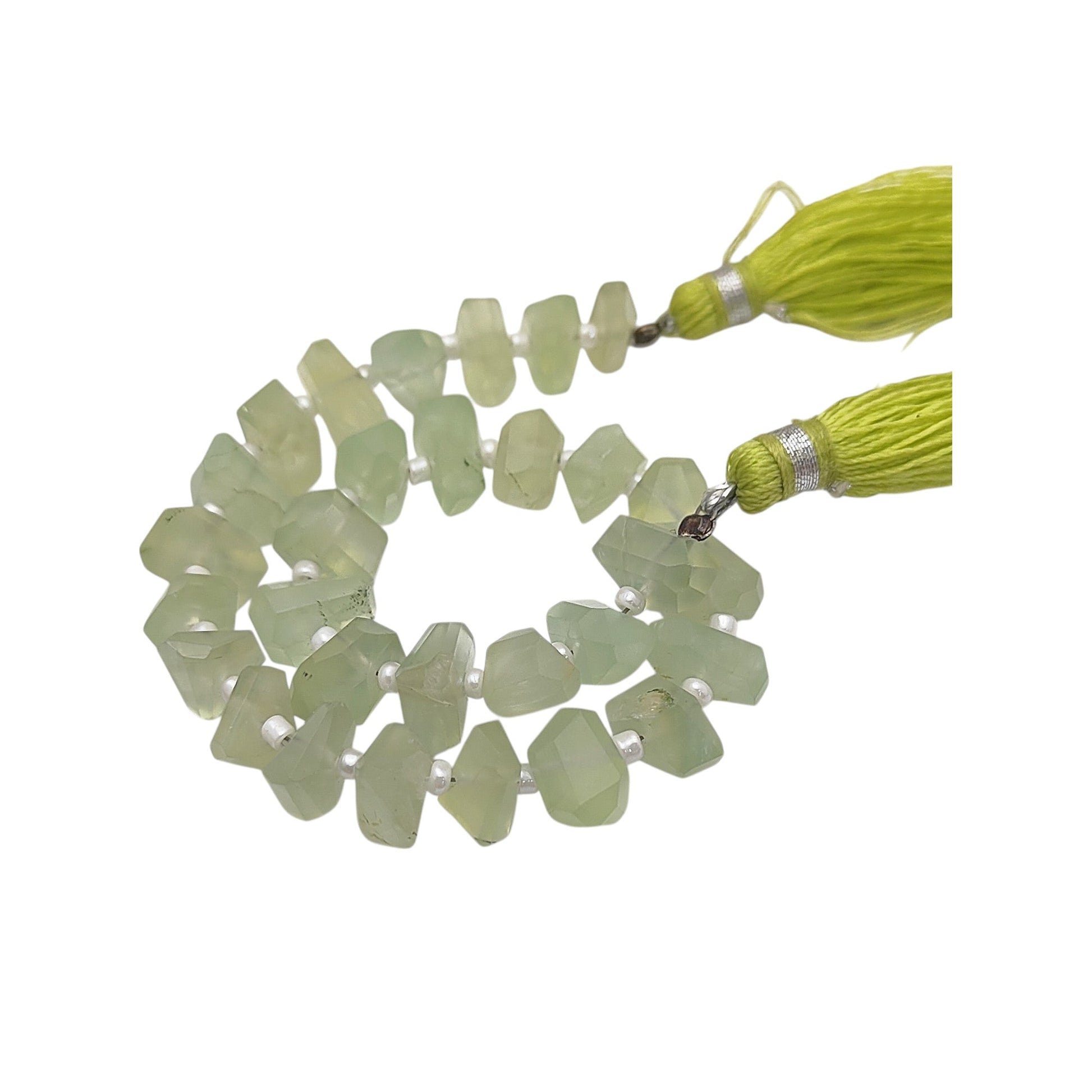 Natural Prehnite Chip Beads – Irregular Nugget Loose Stones