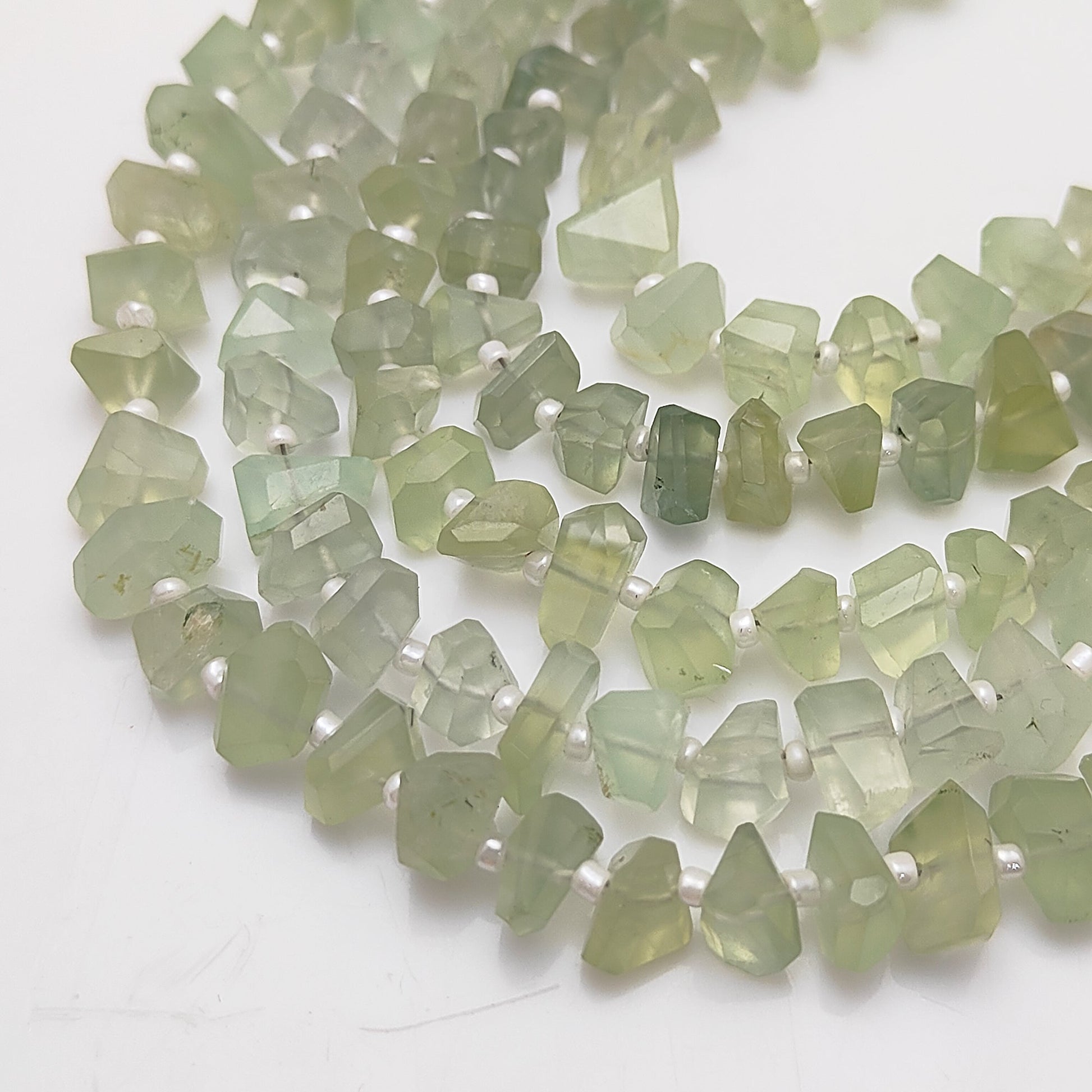 Loose Prehnite Stones – Natural Chip Beads for Jewelry Crafts