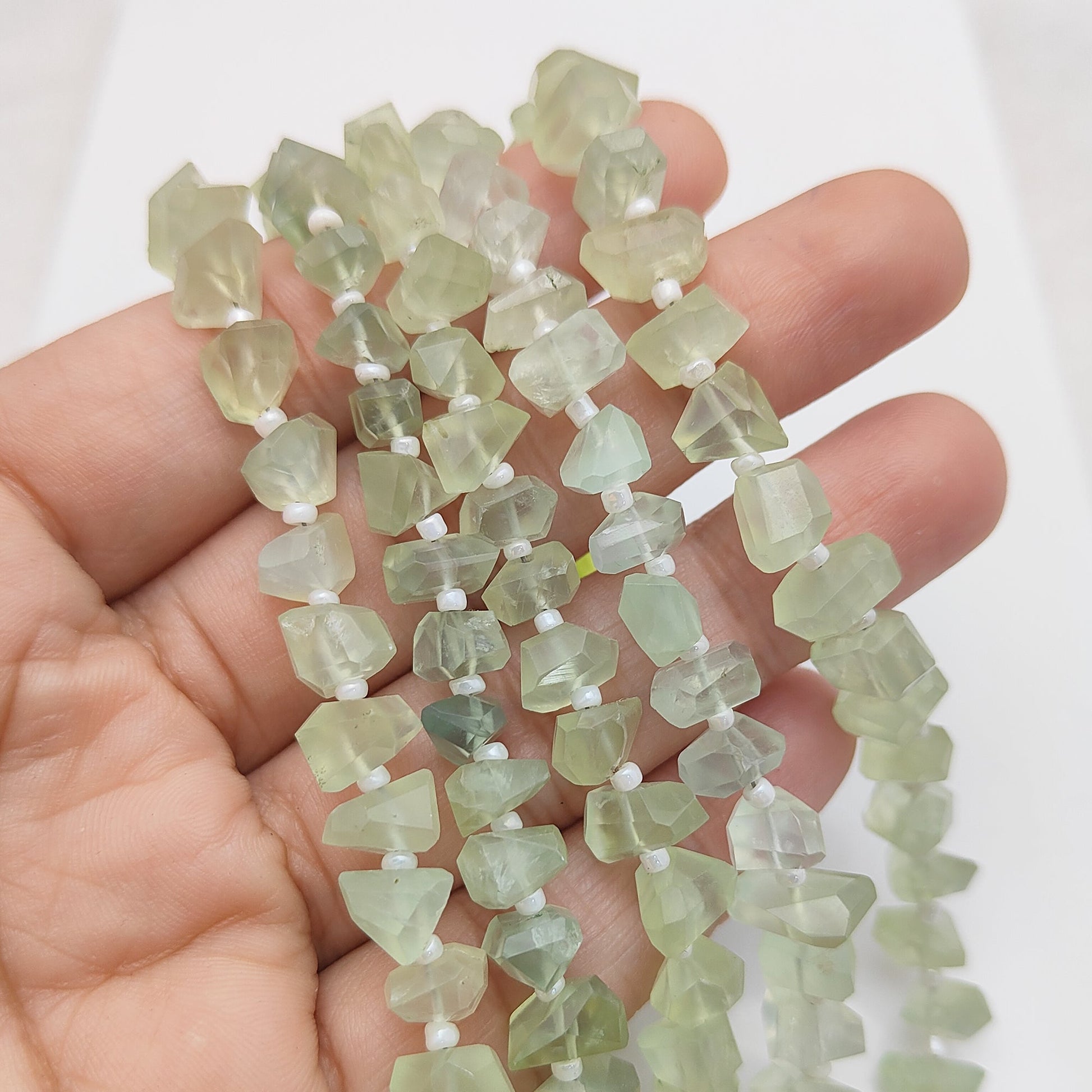 Natural Prehnite Nuggets – Perfect for Handmade Jewelry Projects